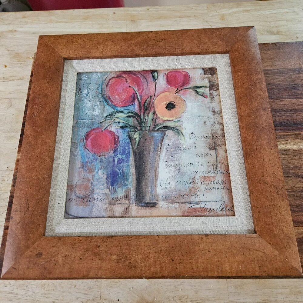 framed beautiful print called love poems signed by artist Silvia Vassileva